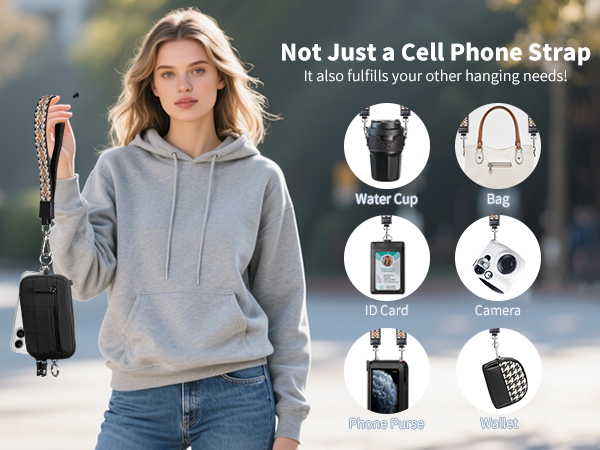 clip and go phone strap lanyard crossbody adjustable cell printed quilted wristlet wrist wallet