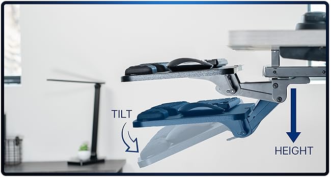 Under desk keyboard tray slide out Keyboard tray pull out Keyboard desk attachment wrist rest