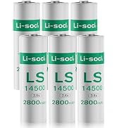 WAVYPO LS145OO ER14505 AA 3.6V 2800mAH Batteries for Sensor, Water Meter, Electricity Meter, Smar...