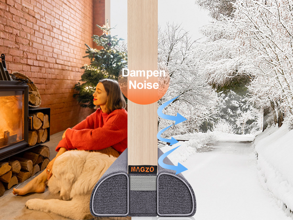 MAGZO Door Draft Stopper Adjustable Under Door Gap Filler