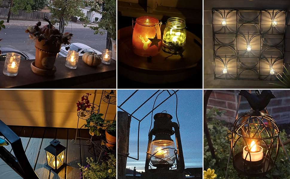 solar tea lights outdoor waterproof