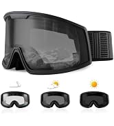 Ukoly Ski/Snowboard Goggles for Men Women, Snow Goggles HD Lens Anti-Fog Coating OTG Design UV400...