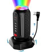 Power Strip Tower 15 Outlets 6 USB Ports, Surge Protector with Colorful led Light & USB Fast Char...