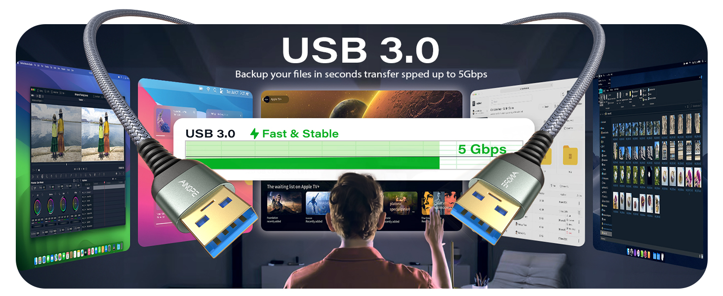 usb cable usb to usb a to usb a cables usb 3.0 male to male 6ft