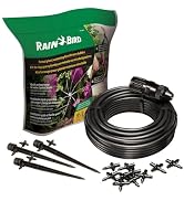 Rain Bird POTTEDKIT Drip Irrigation Potted Plant Watering Kit, Connects to Faucet/Garden Hose, 1/...