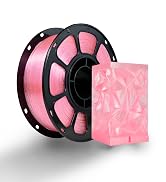 iBOSS Translucent Glitter PLA+ Pink Filament, Clear PLA Plus Filament 1.75mm, 1KG/2.2lb 3D Printe...