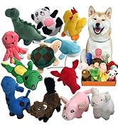 LEGEND SANDY Squeaky Plush Dog Toy Pack for Puppy, Small Stuffed Puppy Chew Toys 12 Dog Toys Bulk...