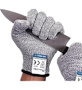 Dowellife Cut Resistant Gloves Food Grade Level 5 Protection, Safety Kitchen Cut Gloves for Chef ...