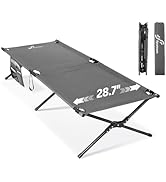 Sportneer Camping Cot, 78.3"x28.7"x14.6" Sturdy 6-Leg Foldable Guest Bed for Adults with Storage ...