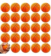 24 Pack 2.5 Inch Basketball Stress Ball,Mini Foam Squeeze Sports Balls for Sport Theme Party Favo...