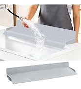 Volminex Full-Coverage Sink Splash Guard – 27.6 Inch Extra-High Ramp with Super Strong Suction Cu...