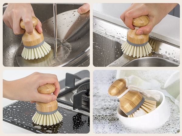dish brushes dish bamboo scrubber brush kitchen brushes for cleaning