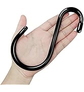DINGEE 12 Pack 6 Inch Heavy Duty Large S Hook Vinyl Coated S Hooks for Hanging Plants,7mm Thickne...