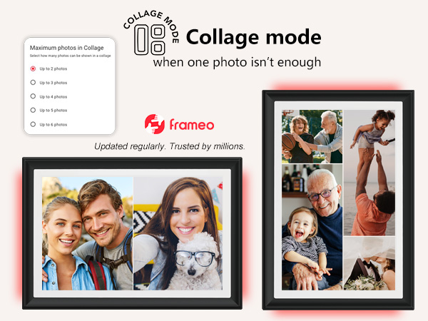 FRAMEO 10.1 Inch Smart WiFi Digital Photo Frame Digital Picture Frame Digital Calendar
