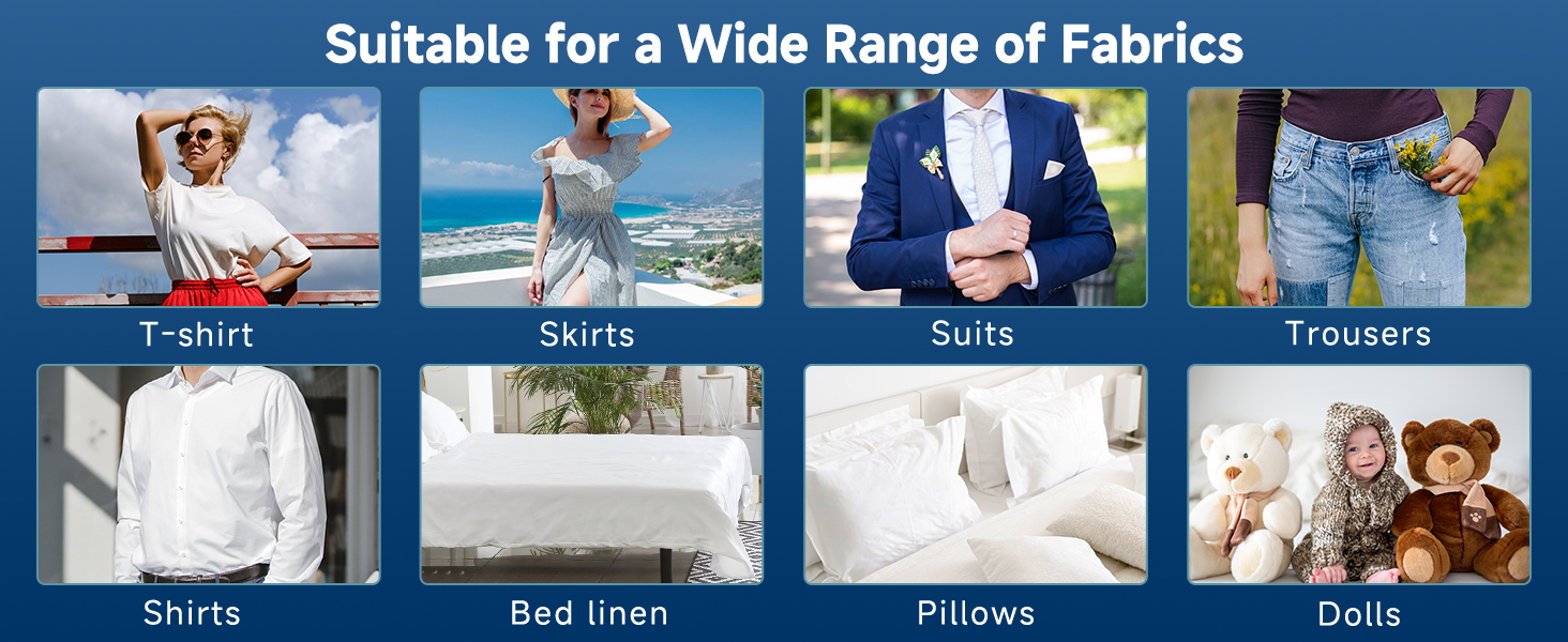 This steamer for clothes can steam all fabrics—clothes, linens, dolls—to be wrinkle-free instantly!