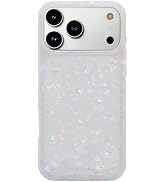 J.west Compatible with iPhone 17 Pro Max Case 6.9 inch,Sparkle Opal Glitter Translucent Clear Sof...