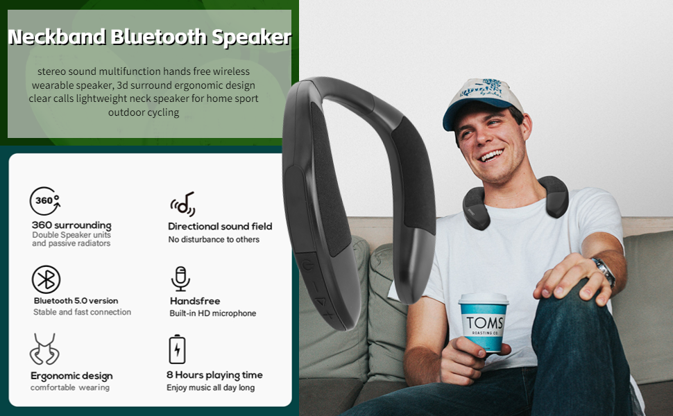 Neckband Bluetooth Speaker