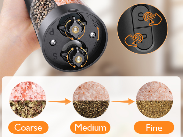 battery salt and pepper grinder set