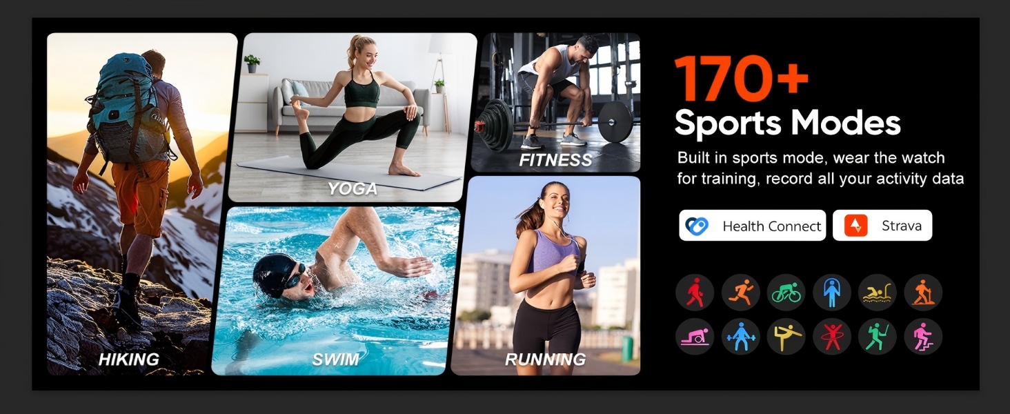 170+ sports modes