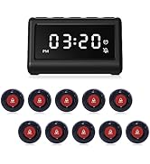 CallToU Wireless Calling System, Caregiver Pager for Nurses Station, 10 Waterproof Alert Call But...
