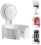 TAILI Suction Cup Wine Glass Holder for Shower, Removable Wall-Mounted Bath Cup Holder for Beer, ...