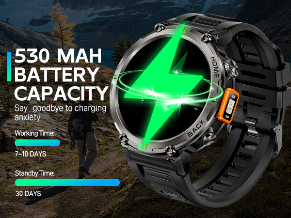Military Smart Watches for Men 3ATM Waterproof (Built-in GPS)