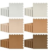 durony 150 Pack Scalloped Napkins 5 x 5 Inch Disposable Paper Napkins Gradient Color Napkins with...