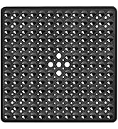 Naoloture Square Shower Bathtub Mat Non Slip, Black 21x21 Inch, Soft Bath Mat for Shower with Big...