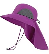 UVSAI UPF 50+ Foldable Sun Hats Wide Brim with Large Neck Flap for Men Women UV Protection Garden...