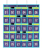 Loghot Numbered Classroom Sundries Closet Pocket Chart for Cell Phones Holder Wall Door Hanging O...