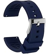 TStrap Silicone Watch Band for Men - Black Quick Release Watch Band for Women Soft - Waterproof S...