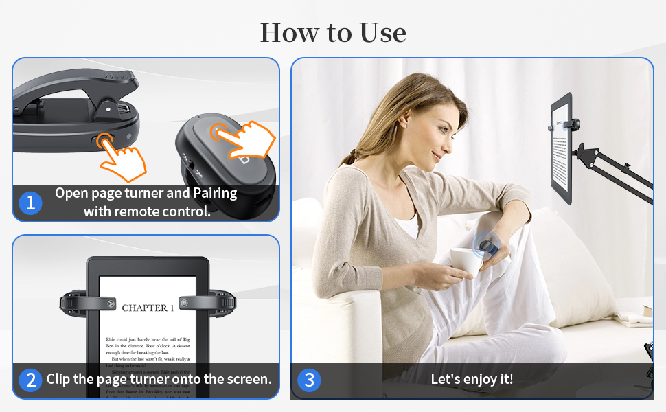 Remote Control Page Turner for Kindle Paperwhite