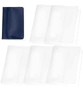 CRASPIRE 5Pcs A6 Size Clear PVC Notebook Cover Transparent Protective Sleeve Waterproof Plastic B...