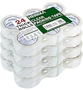Clear Packing Tape, HERKKA 24 Rolls Heavy Duty Packaging Tape for Shipping Packaging Moving Seali...