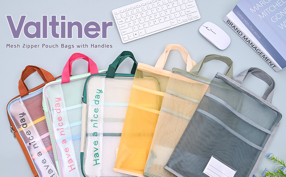 Zipper Pouch Bags with Handles