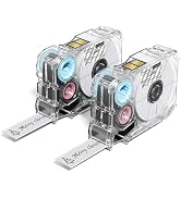 Phomemo A30 P15 Label Maker Clear Long Tape, Black on Transparent Tape, Strong Adhesion Sticker S...