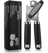 Safring Can Opener Manual, Heavy Duty Handheld Strong Can Opener with Soft Touch Handle, Sharp Bl...