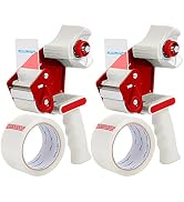 JARLINK Packing Tape Dispenser Gun (2 Pack) with 2 Rolls Tape, 2 inches Lightweight Industrial Si...
