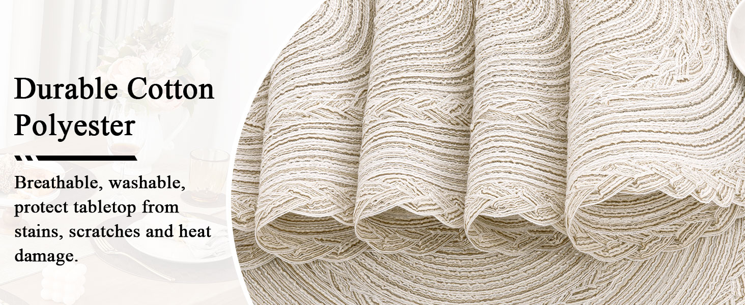 ivory round braided placemats 15 inch placemats for dining table wedding party table decor