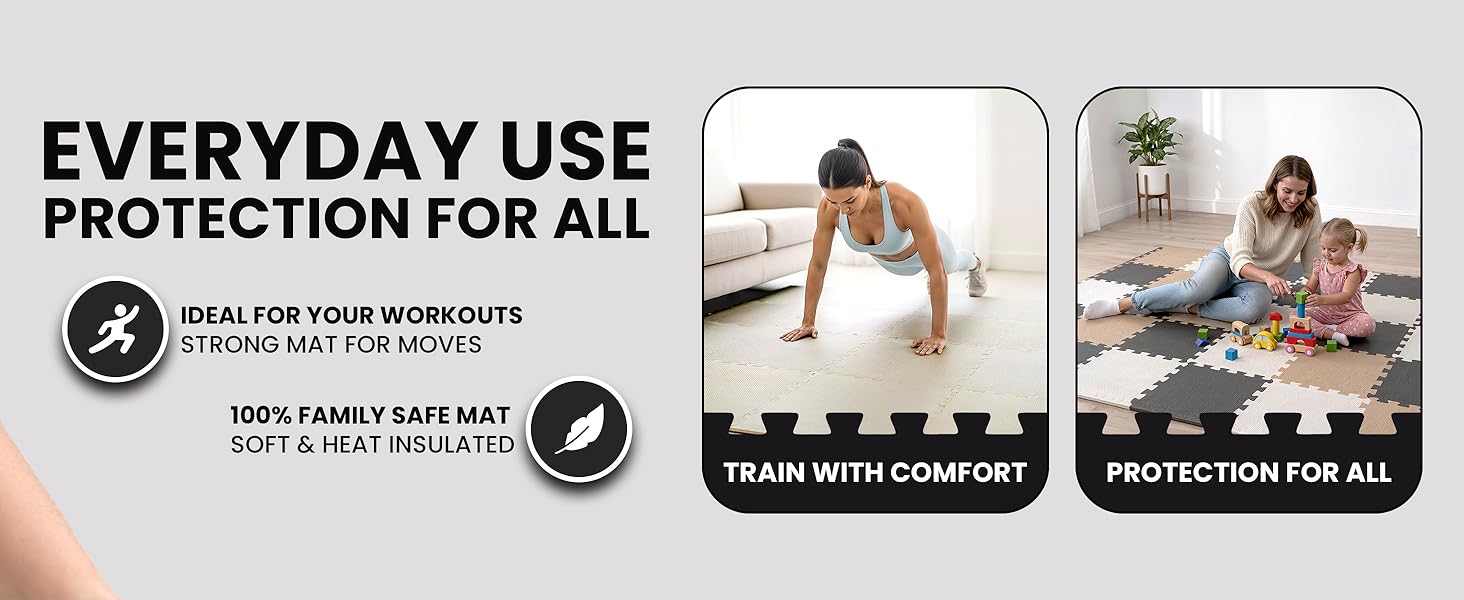 bemaxx interlocking puzzle mat mats gym flooring eva fitness home floor protection kids