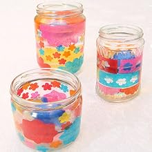 Tissue Paper Stained Glass Jars