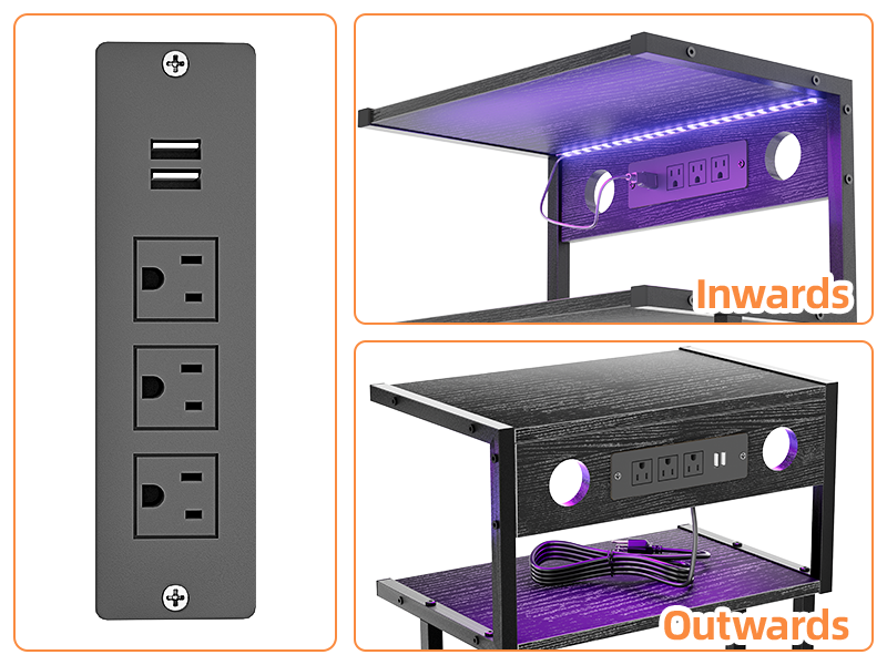 Aquzee AV Media Stand with Light
