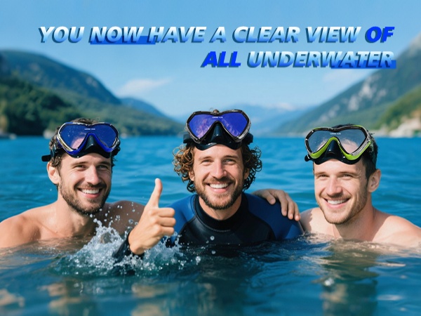Scuba Diving Mask Snorkel Goggles, Adult Mirror Swim Mask Single Lens Swim Goggles wIith Nose Cover