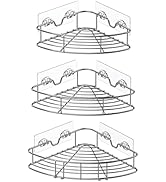 Corner Shower Caddy, AXTEE Shower Shelf with Hooks, 3 Pack Shower Organizer Storage - SUS304 Stai...