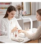 LIONVISON Half Moon Light for Nail Desk: 29" Larger Arch Nail Light for Nail Tech - Foldable Half...