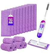 GLIMGLINT 16 Pack Reusable Microfiber Mop Pads Compatible with Swiffer PowerMop, 13 ''-15 '' Spra...