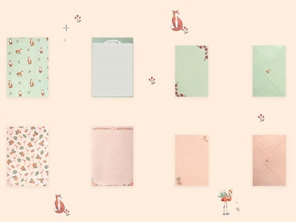 stationary letter and envelopes set