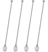 Coffee Stir Sticks,BURLIHOME Stainless Steel Swizzle Sticks 4Pcs Reusable Beverage Stirrers with ...