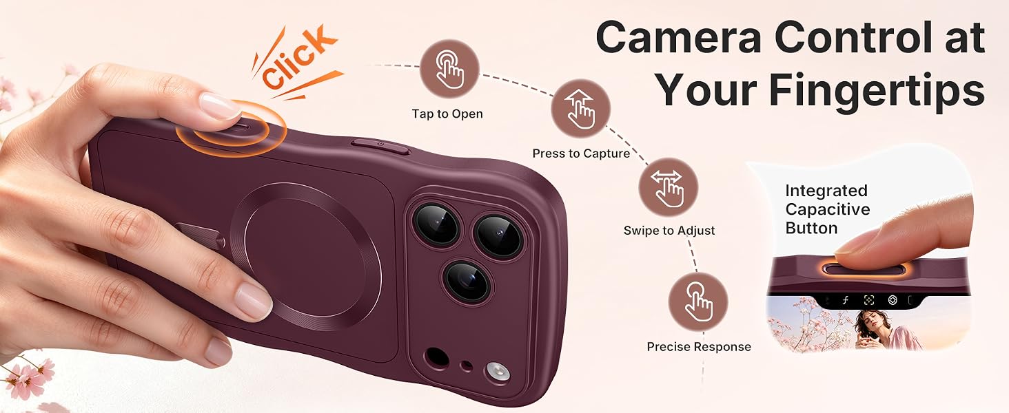 For iPhone 18 Pro 17 Pro Case Compatible with MagSafe Wavy Shockproof Slim Durable Drop Protection