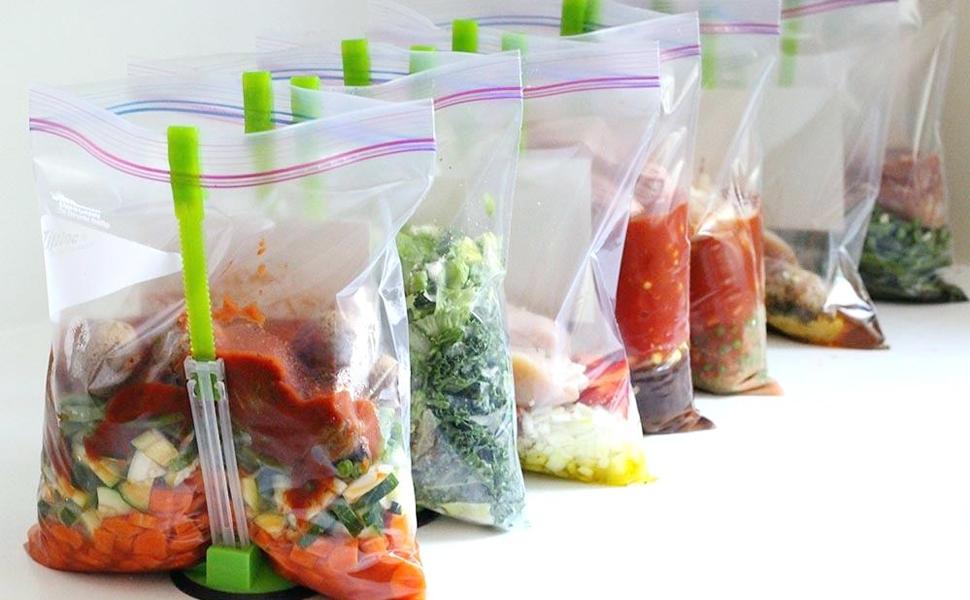 baggy rack food storage hands-free